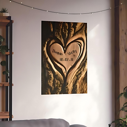 Unique Personalized Gift For Couples "Carved in Time" - Image 4