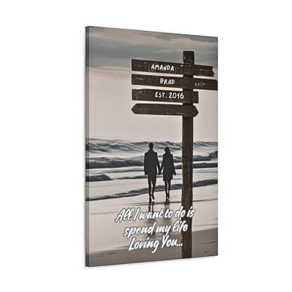 Unique Personalized Gift For Couples "Toes in the Sand" - Image 2