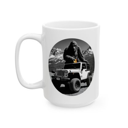 Jeep Sasquatch Ducking Enthusiast 15 oz. Ceramic Mug - Image 2