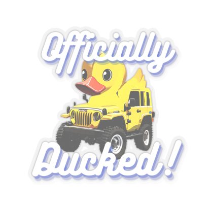 Officially Ducked Kiss-Cut Sticker - Image 3