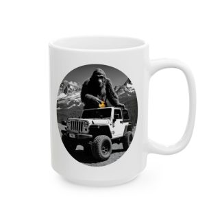 Jeep Sasquatch Ducking Enthusiast 15 oz. Ceramic Mug